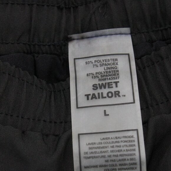 Swet Tailor Perfomance Shorts Mens Large L Black Gym Training Lightweight NWT - Picture 5 of 8